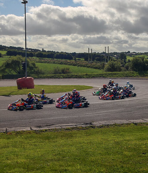 Hairpin turn challenging drivers during outdoor karting event competitions